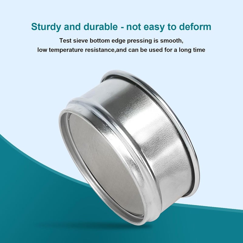 LVDALAB 304 Stainless Steel Mesh Lab Sieve, 500 Mesh (0.03mm) Aperture Test Sieve, 4inch(10cm) Economy Standard Analysis Sample Test Sieves for Industrial Laboratory Homes - Image 4